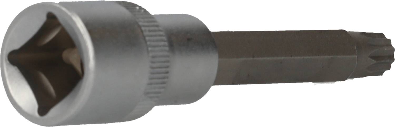 Metallic screwdriver bit with a special form. Suitable for security or specialist screw applications.
