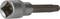 Metallic screwdriver bit with a special form. Suitable for security or specialist screw applications.