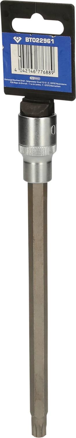 'Long Torx bit with robust hexagonal shaft and blue label marked 'BT022961', suitable for special screw connections.'