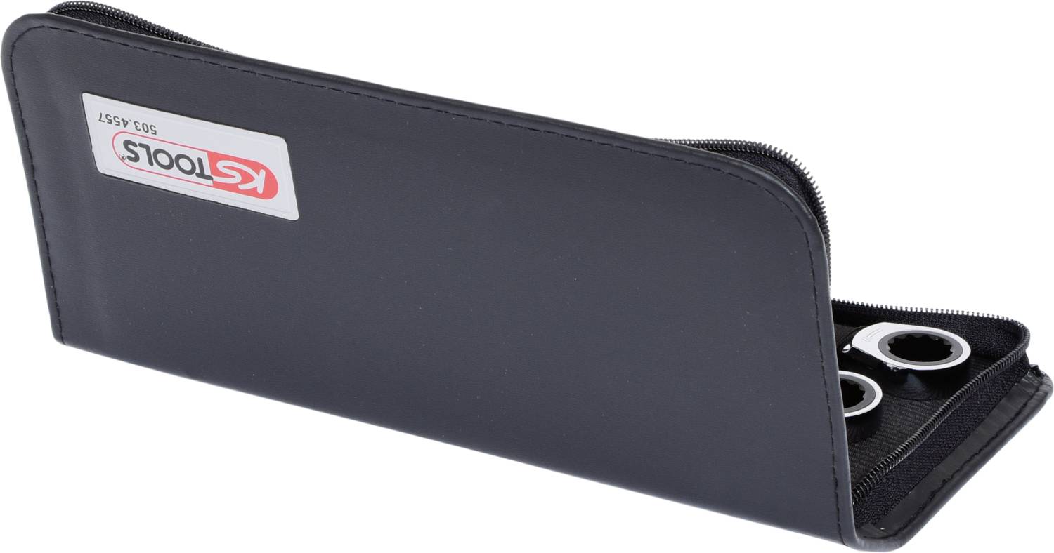 A black case with a 'KSTOOLS' logo displays three metal ring tools. Designed for secure storage and organisation.