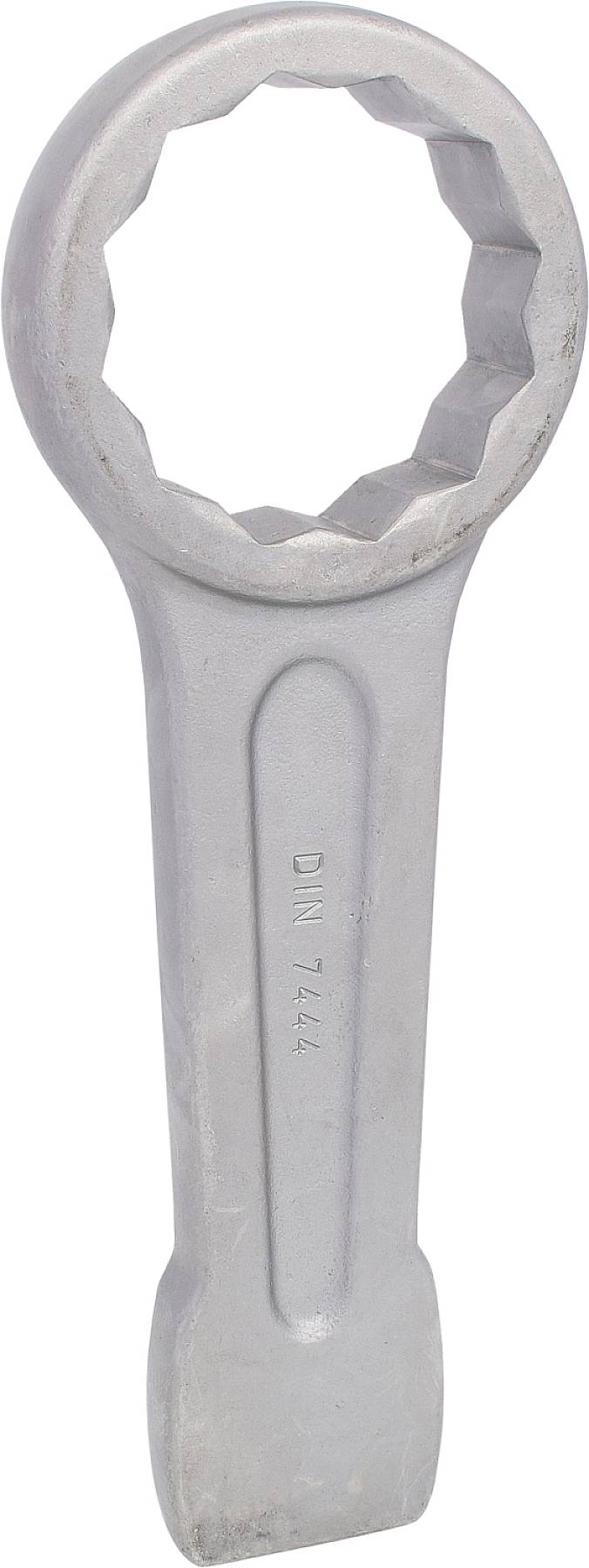 A silver hexagonal Allen key marked 'DIN 7444'. A tool used for loosening or tightening nuts and bolts.