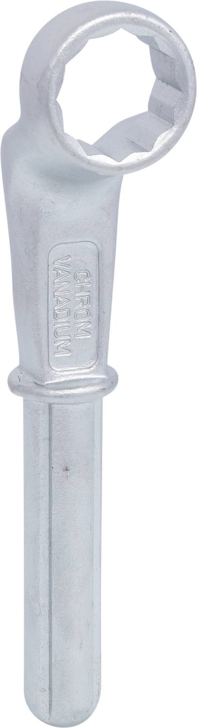Metal key with hexagonal grip end, silver-coloured, robust construction. Suitable for heavier mechanical work.