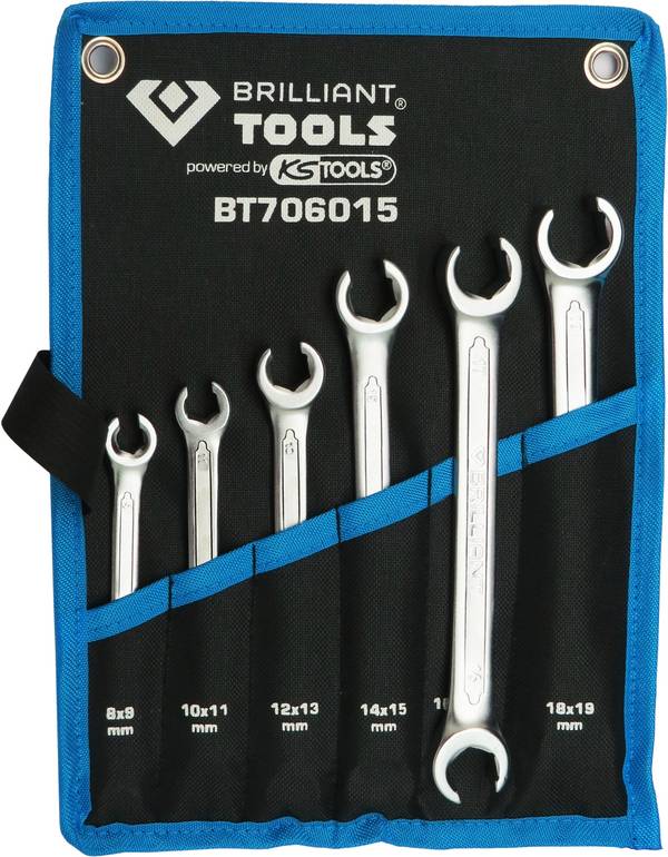 Brilliant Tools BT706015 BT706015 Line wrench set Spanner size (metric) 8 - 19 mm