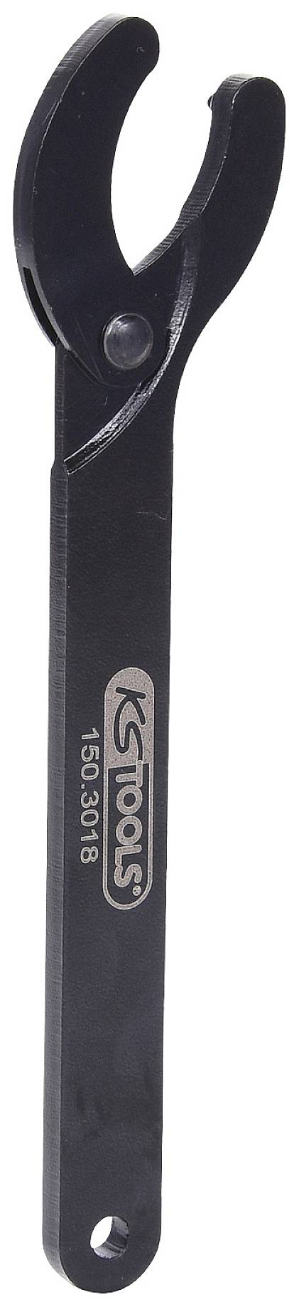 Black hook spanner with open jaw and 'KS Tools' inscription.