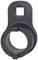 A black, metallic tool component with a large, circular cavity in the centre and a square hole at the top.