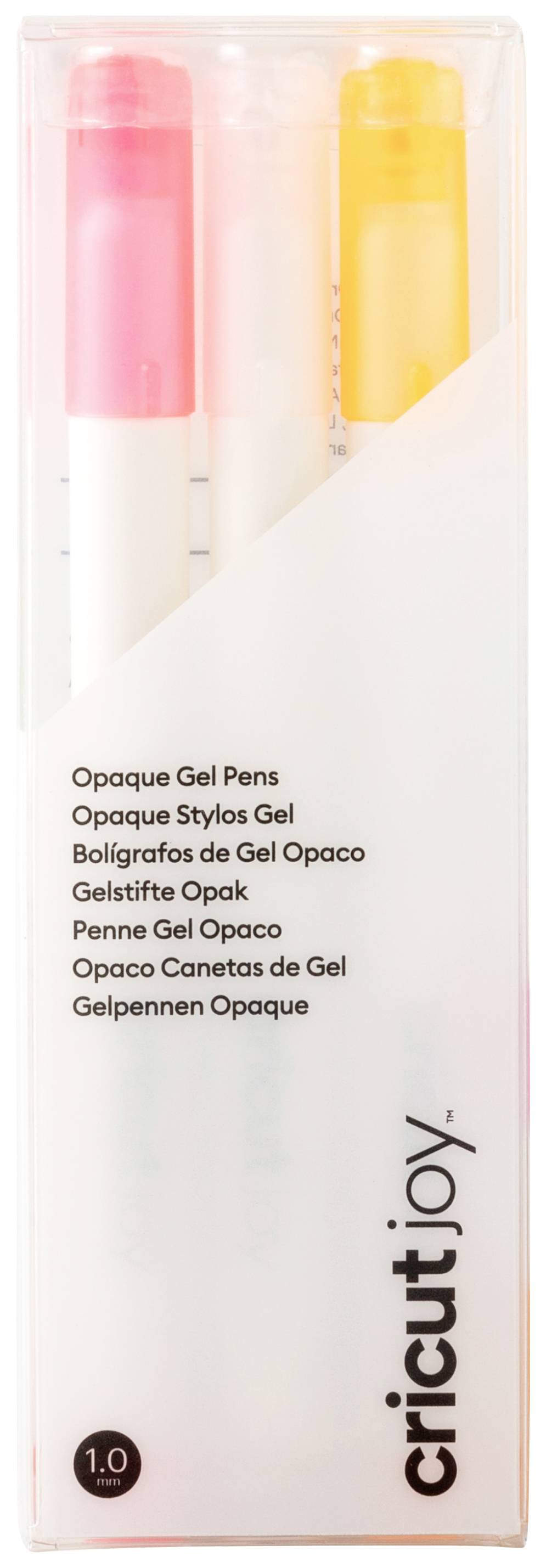 Set de Bolígrafos Cricut Joy Gel Opaco 3 unidades CRC-2009380 blanco rosa naranja en caja