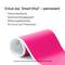 'Cricut Joy Smart Vinyl, matte pink, permanently adhesive, water-resistant. Compatible with Cricut Joy. Avoid contact with food.'