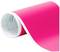 A roll of pink vinyl material, partially unrolled, showing the white backing with a green grid pattern, suitable for craft projects.