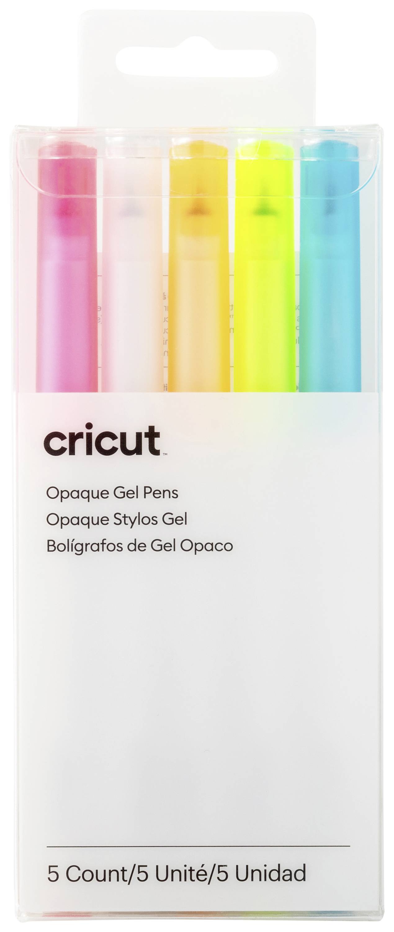 Cricut Joy™ Gel 1,0 mm, 5er Pen set White, Blue, Yellow, Orange, Pink