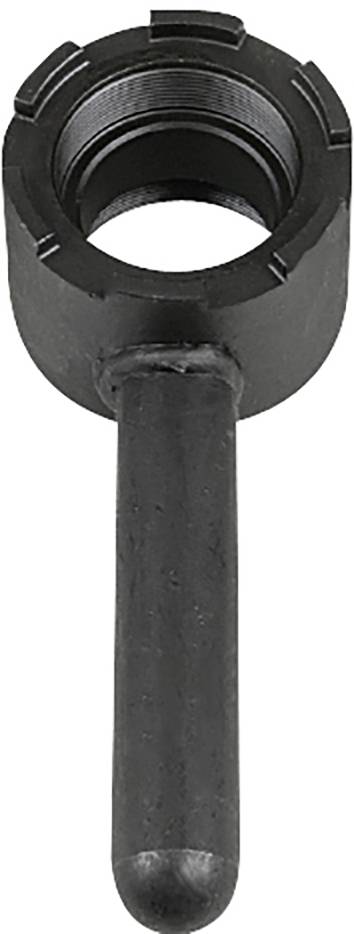 A black, cylindrical tool with a long handle, presumably a socket wrench attachment.