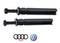 Two black bolts and the Audi and Volkswagen logos beneath them.