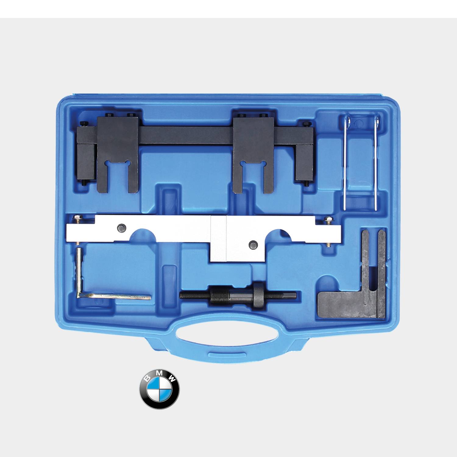 Tool kit with specialised engine management tools in a blue box; suitable maintenance and repair tools.