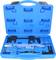A blue plastic case containing a tool set for engine management. Tool components are neatly arranged in moulded compartments.