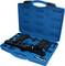 A blue tool case containing a black engine timing tool set used for adjusting engine timing settings.