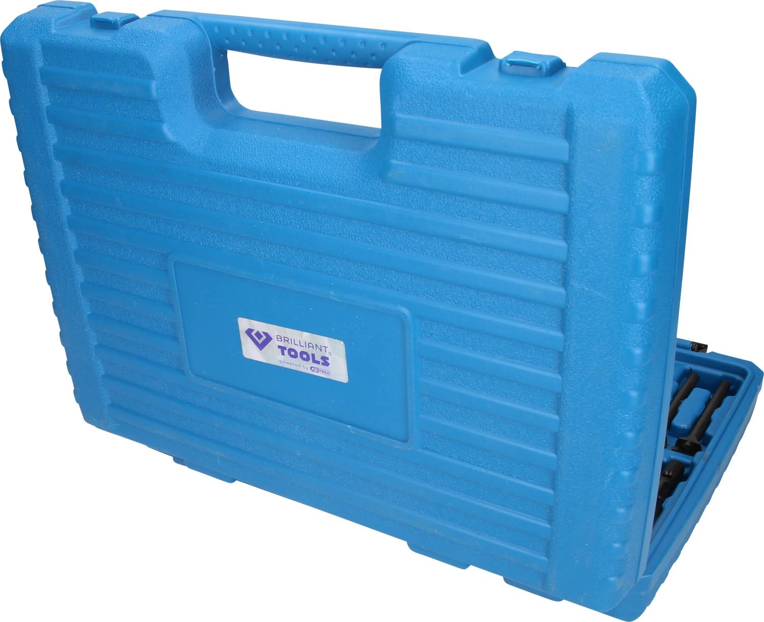 Blue tool case with carrying handle and label reading 'Intelligent Tools'. Case is closed.