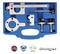 'Fiat, Lancia and Opel Multijet diesel engine setting tools in a blue plastic case, with visible tool parts and logos.'