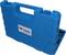 Blue tool case with 'Brilliant Tools' logo, robust and portable, partially opened to reveal stored tools.