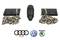 A vehicle tool set with automotive chains, bolts and mountings. Below are the logos of Audi, Volkswagen and Škoda.