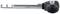 Three-pole dishwasher key with black handle and metal tip, for manual locking or unlocking of appliances.