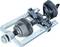 A ball joint puller for dismantling ball joints. Consists of a robust metal frame and an adjustable mechanism.