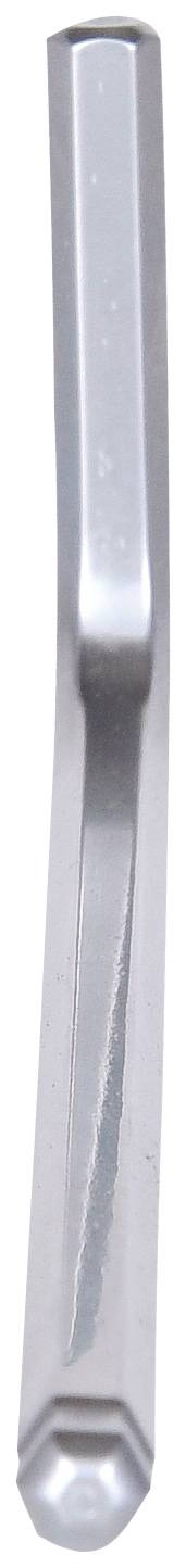 A single, silver metal tool with a curved structure, used for application in handicrafts or repairs.