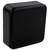 Black, cuboid box with rounded corners.