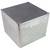 Metallic, rectangular box with rounded corners, matt grey surface. Could be used for electronics or as an enclosure.