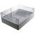 A rectangular, transparent plastic enclosure with a grey base, suitable for housing electronic components or switches.