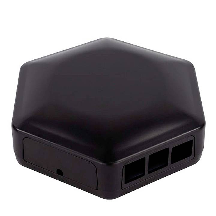 A black, pentagonal device with multiple socket ports on the front.