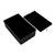 Black plastic enclosure, rectangular, with removable lid and screw. Used for electronics assembly or as a protective housing.