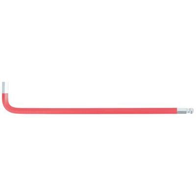 A red Allen key with a long shaft and short bent end for securing screws in hard-to-reach areas.