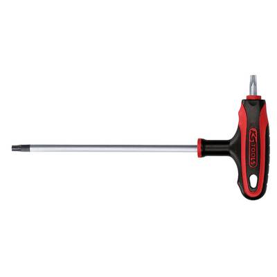 A T-handle Torx screwdriver with black and red handles, suitable for work requiring high torque.