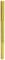 Golden metal wall plug with a textured central section. Polished surface, cylindrical shape, suitable for construction applications.