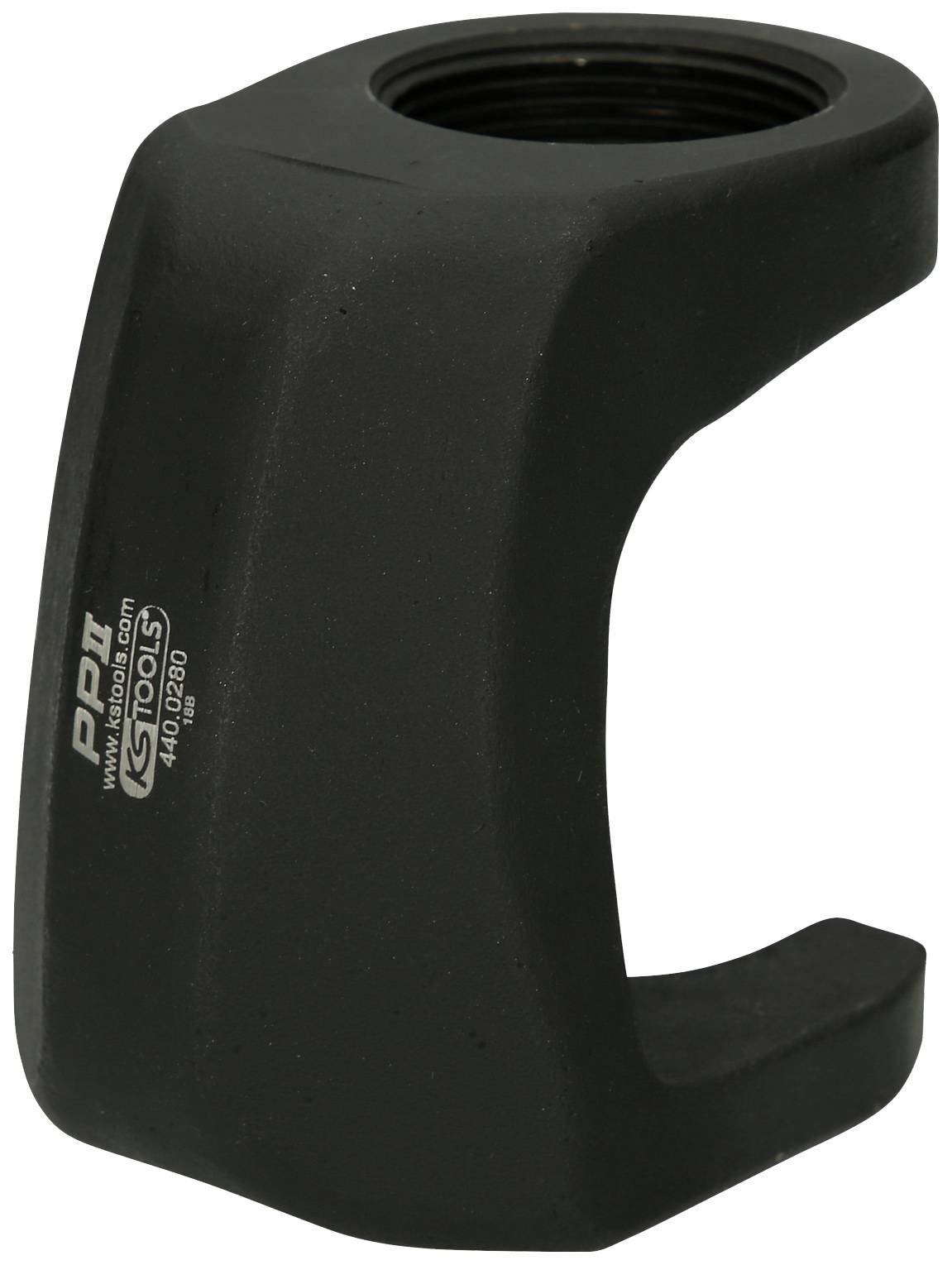 A black U-shaped metal tool with the inscription 'PPI K-Tools', possibly a specialist attachment for mechanical applications.