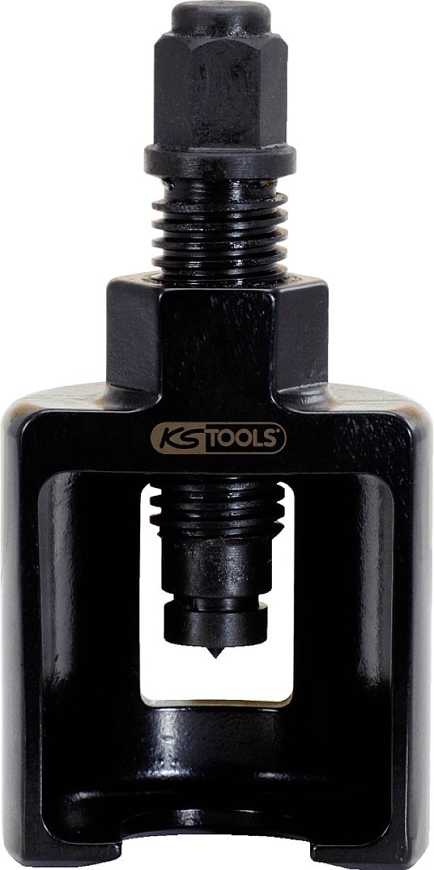 A black puller tool by KS Tools, specifically developed for removing bearings, bushings or similar components.