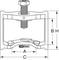 The drawing shows a puller sketch with dimensions A, B, C, and H, thread at the top centre, brand name 'KS TOOLS' at the bottom.