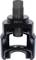 Hydraulic puller in steel grey with threading at the top, used for removing seized parts in mechanical applications.
