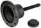 Black metal flange and screw set, potentially for mechanical or industrial applications.