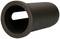 Cylindrical, black pipe with an oval, continuous cut-out in the middle.