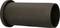 A black, cylindrical pipe that ends with a flat rim on the left side.