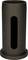 A cylindrical black pipe standing on a solid round base, with a longitudinal slit in the middle.