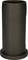 A cylindrical metal tube stands vertically. It is dark-coloured and has a smooth, matte surface.