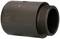 A black cylindrical metal adapter with a thread on one side. Suitable for technical applications or pipe connections.