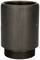 A cylindrical, metallic component with threads on both ends. Possibly used as an adapter or connector.