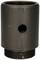 A cylindrical, dark brown component with a central hole and threads at both ends.