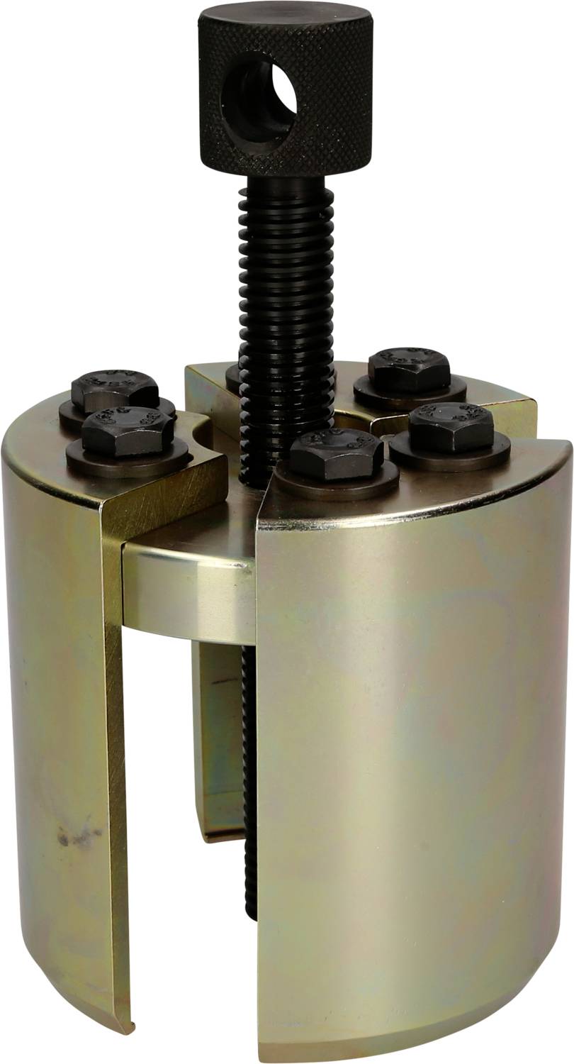 Metal puller with screw mechanism, primarily used for removing fixed components such as gears or bearings.