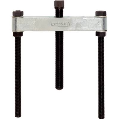 Metal tool with two long threaded rods and a sturdy cross plate; likely a puller tool for automotive mechanics.