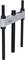 Metallic puller with three screws and an upper cross bar, used for removing bearings or wheel hubs. Marked with 'KS Tools'.