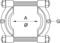'Pipe clamp with nuts and bolts. Markings: 'A' for spacing, 'Ø' for diameter, 'G' for guide point.'