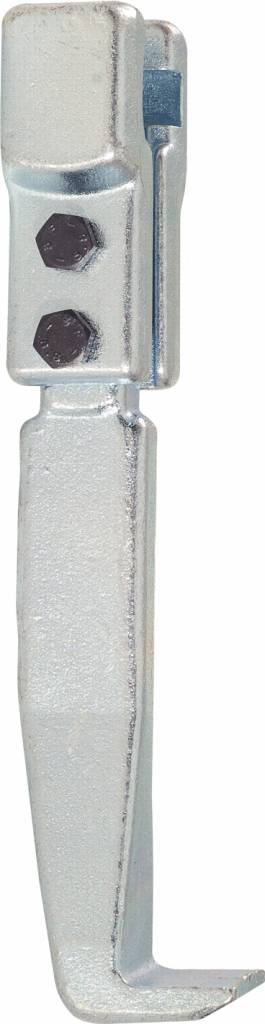 Metal gripper with two screws, used for lifting or holding objects against a light background.